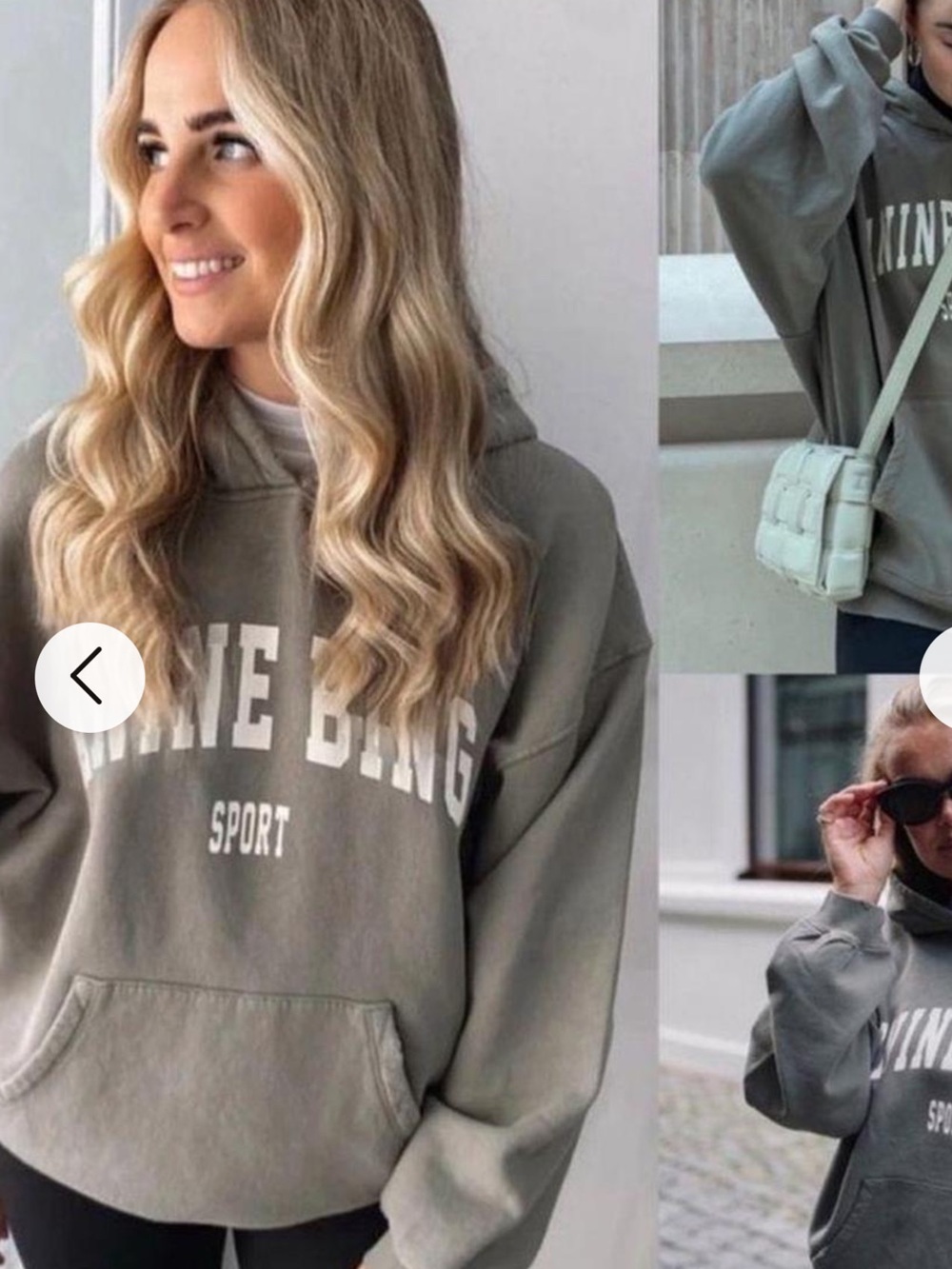 Anine Bing Sport Harvey Hooded Sweatshirt. XS